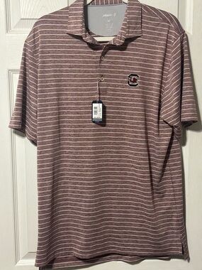 NWT University of South Carolina Gamecocks Johnnie-O striped polo